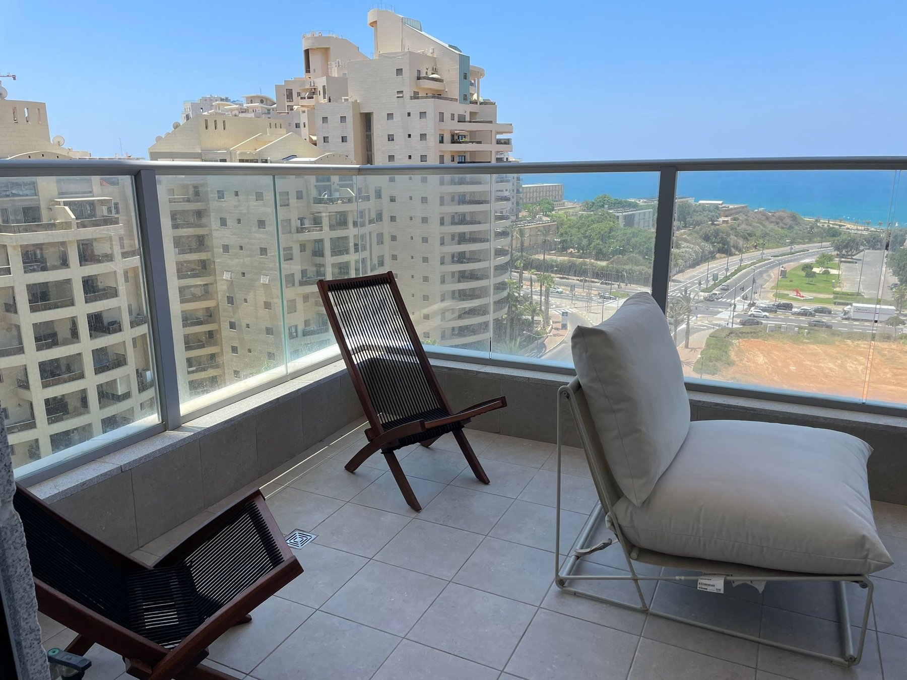 Panoramic terrace view of the Mediterranean from Blue Sea Angels